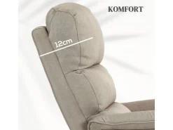 HOMCOM Aufstehsessel Polyester Stahl Beige 66L x 90B x 96H cm