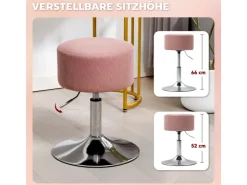 HOMCOM Barhocker Gepolstert Barstuhl für Küche Wohnzimmer Esszimmer