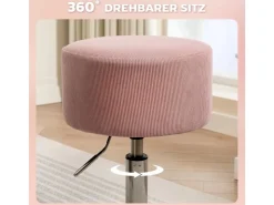 HOMCOM Barhocker Gepolstert Barstuhl für Küche Wohnzimmer Esszimmer