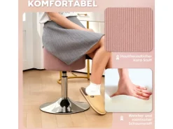 HOMCOM Barhocker Gepolstert Barstuhl für Küche Wohnzimmer Esszimmer
