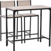 HOMCOM Barmöbel MDF Metall Natur Schwarz L89 x B45 x H87 cm L39 x B45 x H95 cm