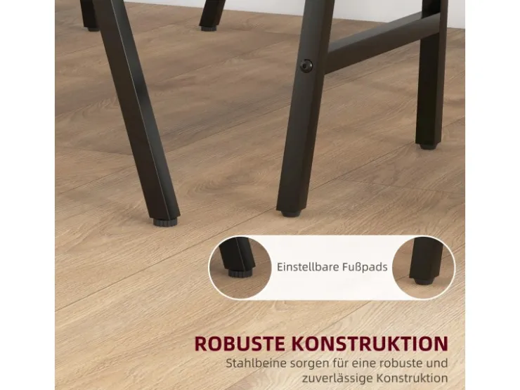 HOMCOM Bartisch mit Barhocker Set 5-Teilige 120 x 60 x 91 cm* Möbelserien