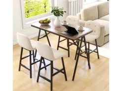 HOMCOM Bartisch mit Barhocker Set 5-Teilige 120 x 60 x 91 cm* Möbelserien
