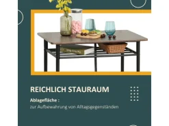 HOMCOM Bartisch Set mit 2 Barhocker MDF Metall Schwarz 80B x 50T x 90H cm* Möbelserien