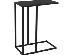 HOMCOM Beistelltisch Laptoptisch mit Stahlgestell Schwarz 46 x 26 x 60 cm* Tische