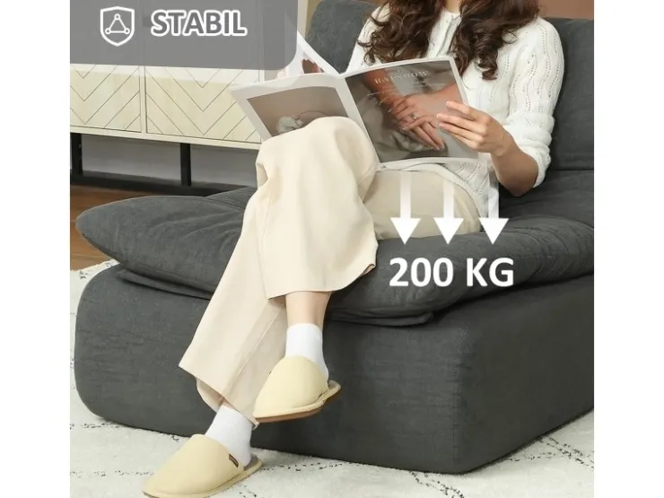 HOMCOM Bodenstuhl mit Einteiligem für Zuhause Büro 103L x 82B x 75H cm* Sofas