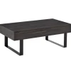 HOMCOM Couchtisch Spanplatte Eisen Dunkelgrau 110B x 60T x 40H cm* Tische