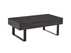 HOMCOM Couchtisch Spanplatte Eisen Dunkelgrau 110B x 60T x 40H cm* Tische