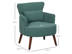 HOMCOM Einzelsessel Polyester Schaumstoff 69L x 69,5B x 78H cm* Sessel