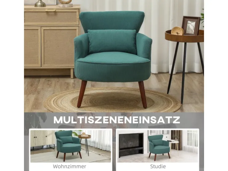 HOMCOM Einzelsessel Polyester Schaumstoff 69L x 69,5B x 78H cm* Sessel