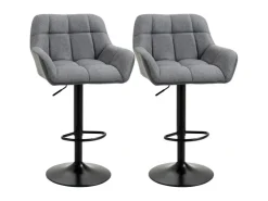 HOMCOM 2er-Set Barhocker Barstuhl Grau