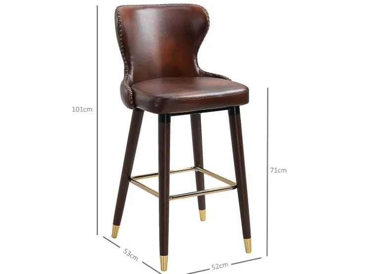 HOMCOM 2er-Set Barhocker mit Rückenlehne* Hocker