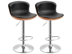 HOMCOM 2er-Set Barhocker mit Rückenlehne Drehbar* Hocker