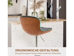 HOMCOM 2er-Set Barhocker mit Rückenlehne Drehbar* Hocker