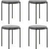 HOMCOM 4er-Set Hocker Metall* Hocker