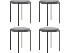 HOMCOM 4er-Set Hocker Metall* Hocker
