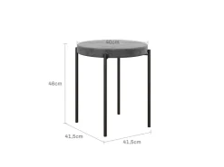 HOMCOM 4er-Set Hocker Metall* Hocker