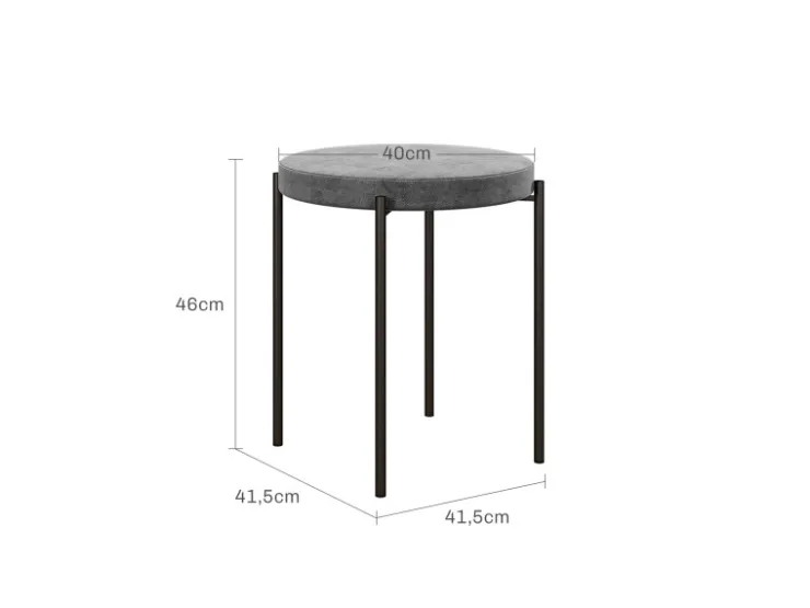 HOMCOM 4er-Set Hocker Metall* Hocker
