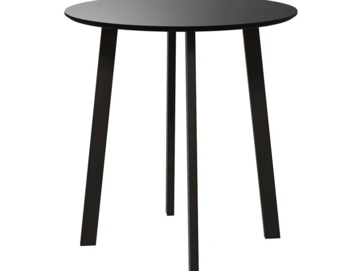 HOMCOM Esstisch für 4 Personen MDF Stahl Schwarz 72L x 72B x 75H cm