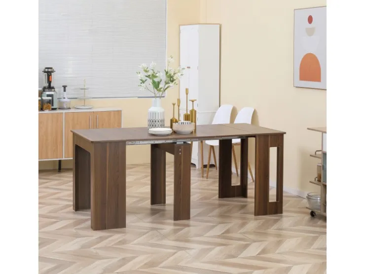 HOMCOM Esstisch Klapptisch Ausziehbar Modernes Design Braun 180 x 85 x 75cm* Tische