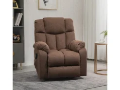 HOMCOM Fernsehsessel mit Aufstehhilfe Polyester Stahl Braun 92L x 95B x 107H cm* Sessel