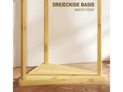 HOMCOM Garderobenständer Bambus 45L x 45B x 170H cm Naturholz* Garderoben
