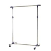 HOMCOM Garderobenständer mit Rollen Höhenverstellbar Edelstahl 86 x 45 x 95 cm* Garderoben
