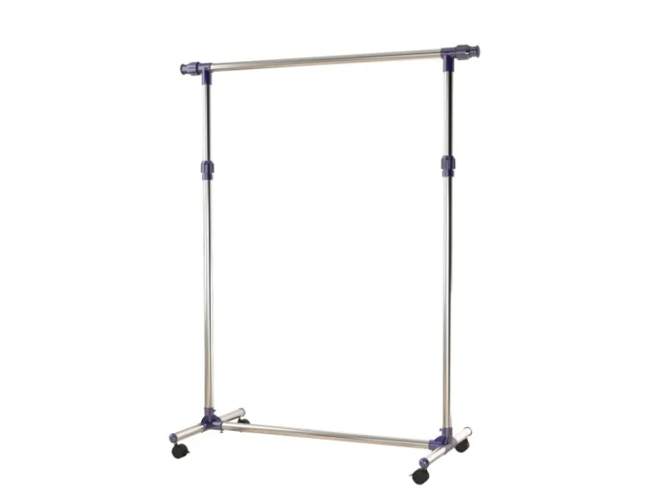 HOMCOM Garderobenständer mit Rollen Höhenverstellbar Edelstahl 86 x 45 x 95 cm* Garderoben