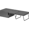 HOMCOM Klappbett Polyester Metall Grau 190L x 69B x 38,5H cm