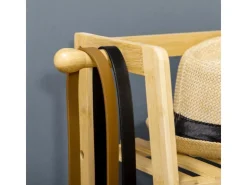 HOMCOM Kleiderständer mit Kleiderhaken Bambus Naturholz 114L x 40B x 139H cm* Garderoben