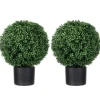 HOMCOM Künstliche Pflanzen 2er-Set mit Blumentopf