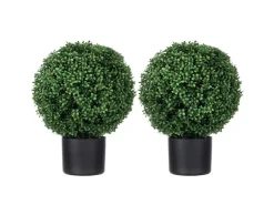 HOMCOM Künstliche Pflanzen 2er-Set mit Blumentopf
