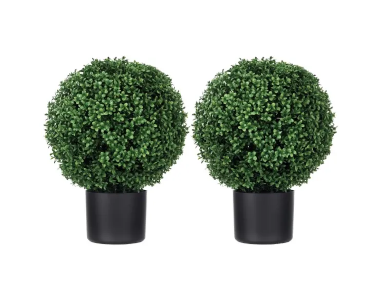 HOMCOM Künstliche Pflanzen 2er-Set mit Blumentopf