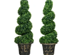 HOMCOM Künstliche Pflanzen 2er-Set mit Blumentopf 90 cm* Kunstpflanzen