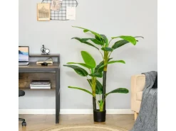 HOMCOM Künstliche Pflanzen 150 cm mit Kunststofftopf Drinnen & Draußen* Kunstpflanzen