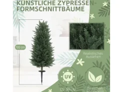 HOMCOM Künstliche Zypresse 2er-Set