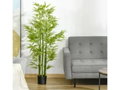 HOMCOM Künstlicher Bambus Kunstmoos 150 cm* Ostern|Kunstpflanzen