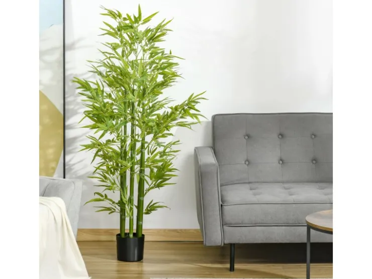 HOMCOM Künstlicher Bambus Kunstmoos 150 cm* Ostern|Kunstpflanzen
