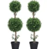 HOMCOM Künstlicher Buchsbaum 2er-Set Groß 91,6 cm