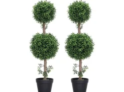 HOMCOM Künstlicher Buchsbaum 2er-Set Groß 91,6 cm
