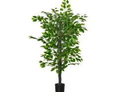 HOMCOM Künstlicher Ficusbaum Kunststoff Zement 15L x 15B x 135H cm* Kunstpflanzen