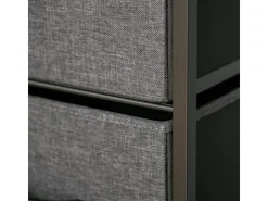 HOMCOM Kommode mit 4 Schubladen Aufbewahrungsschrank Kommodenschrank Schwarz* Regale Schwarz|Schränke