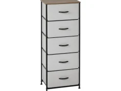 HOMCOM Kommode Sideboard mit 5 Klappbaren Schubladenschrank Grau* Kommode