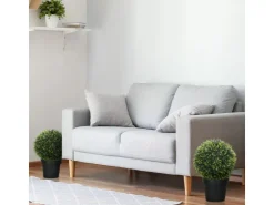 HOMCOM Kunstpflanze 2er-Set Kunststoff 45L x 45B x 45H cm* Kunstpflanzen