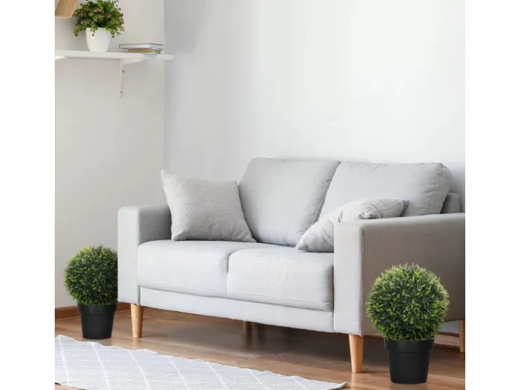 HOMCOM Kunstpflanze 2er-Set Kunststoff 45L x 45B x 45H cm* Kunstpflanzen