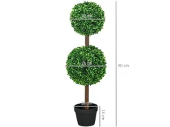 HOMCOM Kunstpflanze Kunststoff Zement 18L x 18B x 90H cm