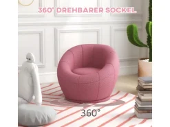 HOMCOM Loungesessel Drehbarer Plüschsessel* Sofas