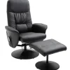 HOMCOM Massagesessel mit Fußhocker Stauraum Liegefunktion Schwarz 76 x 81 x 105 cm* Hocker