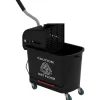 HOMCOM Putzwagen mit Wischmopp Kunststoff Schwarz 60L x 27B x 70,5H cm* Reinigung
