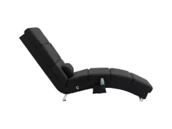 HOMCOM Relaxliege mit Massagefunktion Polyester Stahl 168L x 56B x 84H cm Schwarz